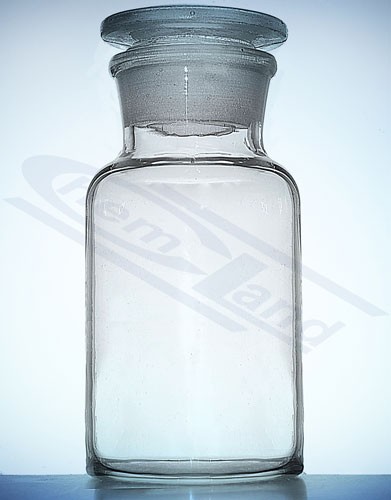 Bottle with stopper clear wide neck