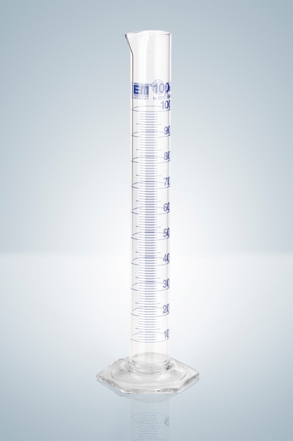 Measuring cylinder, class A, blue graduation